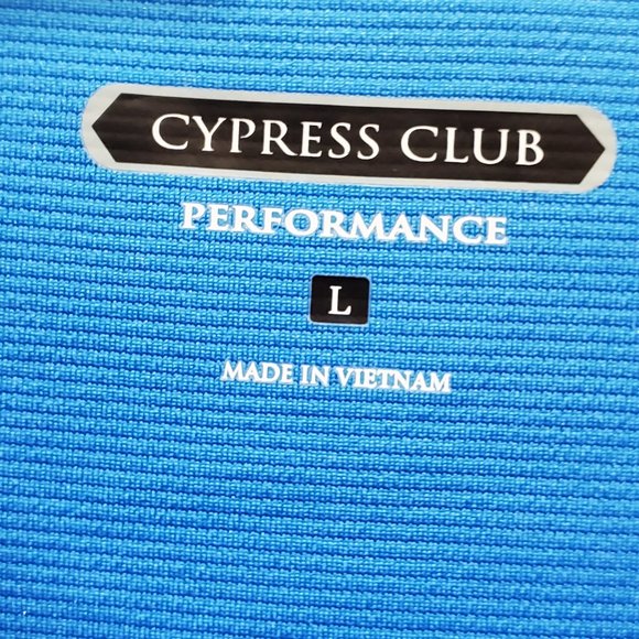 CYPRESS CLUB Performance Golf Quarter Zip Long Sleeve Pullover Shirt Jacket, Lg - Picture 5 of 8